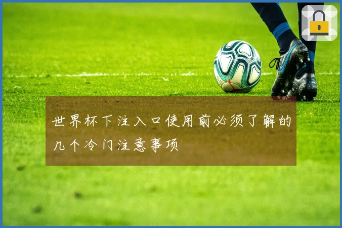 世界杯下注入口使用前必须了解的几个冷门注意事项