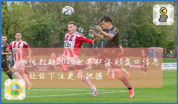 如何判断2026世界杯体彩盘口信息，让你下注更有把握