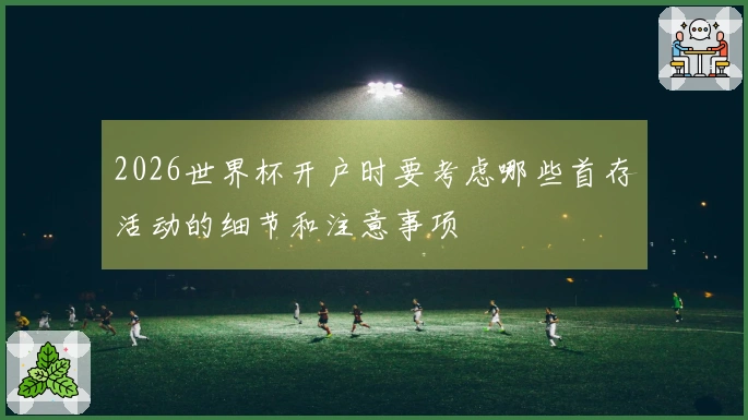 2026世界杯开户时要考虑哪些首存活动的细节和注意事项